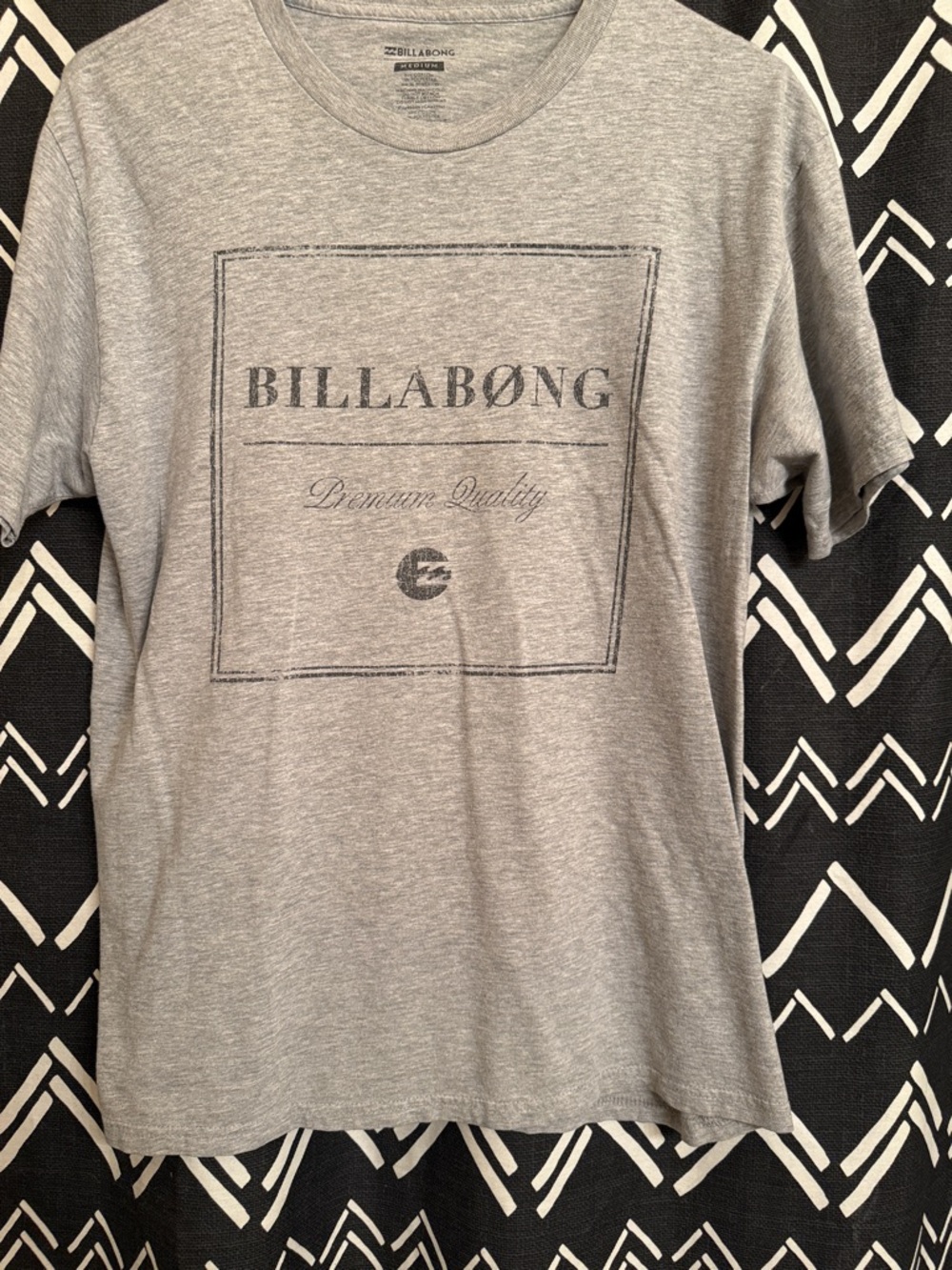 Billabong Heather Gray Short Sleeve Logo Tee